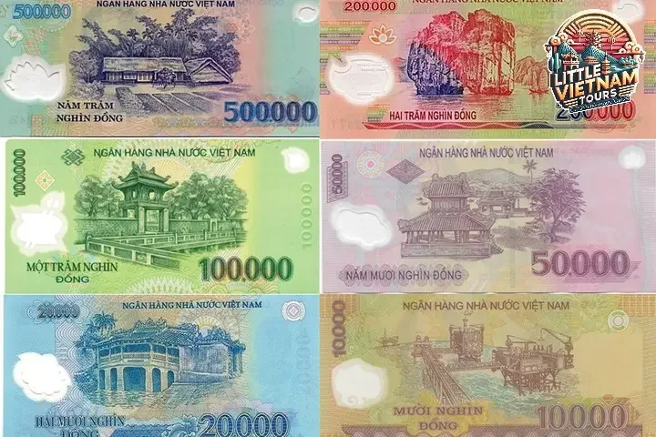 Tờ 100.000 Đồng, 200.000 Đồng, 500.000 Đồng: Quê Bác và Làng Sen